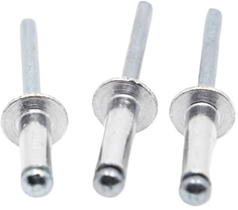 ASZHQUXIUAS Pop-Niete aus Edelstahl, 10/20 Stück M2,4 M3,2 M4 M5 M6 GB12618 Aluminium Mushroon Kopf Brechdorn Blindnieten Nagel Pop Niete(10mm*M6 10pcs)