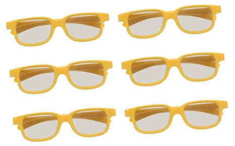 COSMEVIVI 6pcs Cinema Glasses for Boys and Girls Plastic Stereoscopic Movie Glasses Movie Viewing for Boy Girl Party Supplies