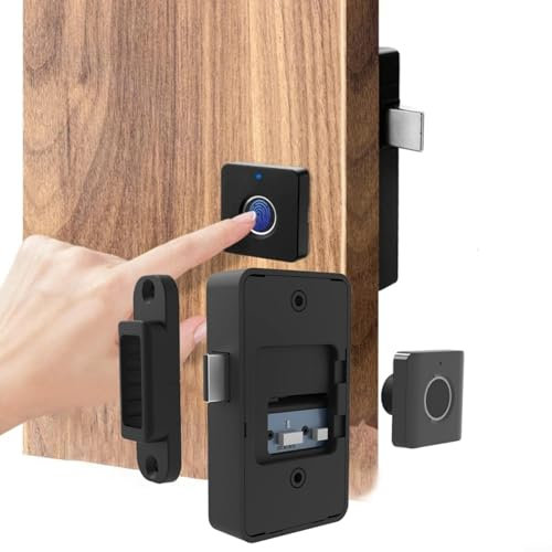 Zeroupshop Fingerprint Lock Electronic Cabinet Locks Digital Keyless Box Furniture Drawer Anti Theft Safe Security Smart Fingerprint Door Lock for Office Study Room Living Room Bedroom