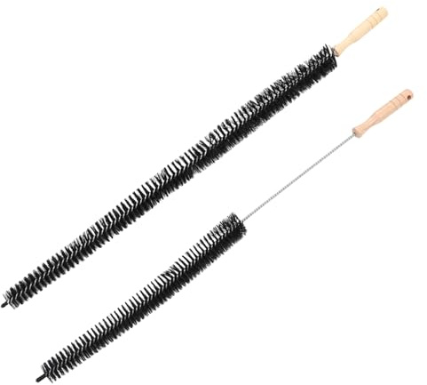 Alipis Dryer Vent Cleaner Brush Set and Soft Bristles with Long Handle 2pcs for Multi-functional Cleaning Plastic and Wood Material of Inner Walls and Washing Machine Drums