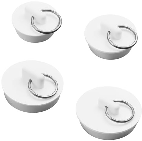 Rubber Bath Plug Replacement Set 4PCS, Fit for UK Universal Kitchen Sink Plugs, Bathroom Sink Plugs, and Bathtubs, Multiple Sizes Drain Stopper for Easy Replacement and Leak-Proof Sealing