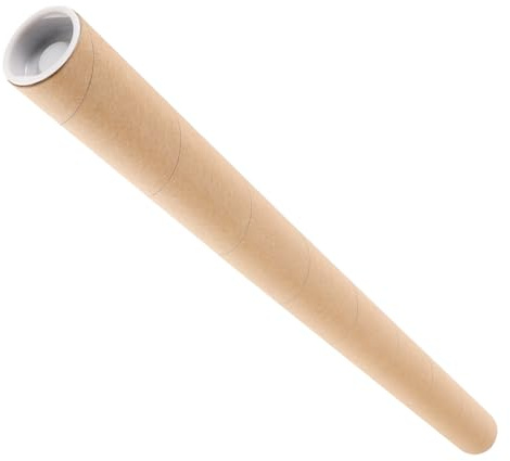 AUTSUPPL Tube Carton Rond en Papier Kraft et Résiste la Déformation Protège Documents pour Designers et Étudiants Transportant Plans ou Posters