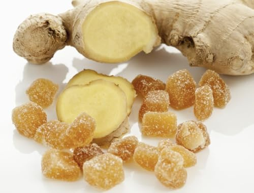 Premium Crystallised Ginger – Sweet & Spicy Snack | Sugared Ginger Pieces | Ideal for Baking, Tea, Snacking & Gifting | Vegan (500 g)