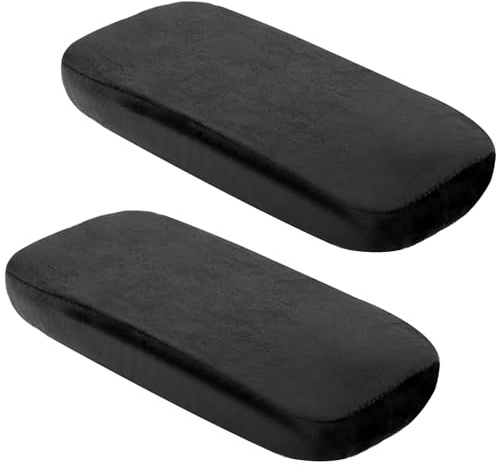 QWORK® 2er-Set Ergonomische Armlehnenpolster aus Memory-Schaum für Bürostühle - 25,4 * 13 * 2,5 cm - Bequeme und waschbare Bezüge zur Druckentlastung