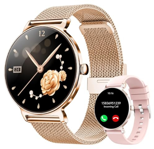 Smart Watch for Women, 1.27'' AMOLED Round Screen, Support Bluetooth Calling (Answer/Make Calls)