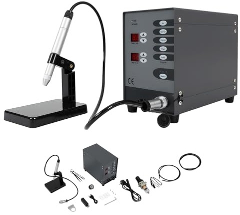 ROGONPDK Poste à souder électrique par points 50 A - 600 A 220 V 100 W - Machine à souder électrique pour bijoux - Outil de réparation de bijoux - Poste à souder automatique au gaz de protection