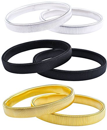 Long Sleeve Shirt Holder (3 Pairs) Anti-Slip Metal Garter Armbands | Keeps Cuffs from Sliding | Comfortable Wear, One Size Fits Most | Clothing Keepers