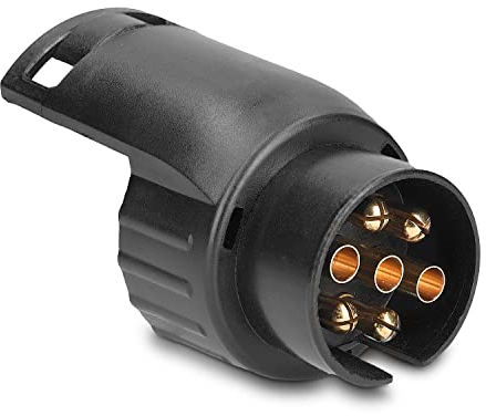 Navaris Trailer Adapter 7 zu 13 Pin - 12 V Adapter für Auto Anhängerkupplung Steckdose 7-polig auf Anhänger Stecker 13-polig - Adapter 7 auf 13 Pol