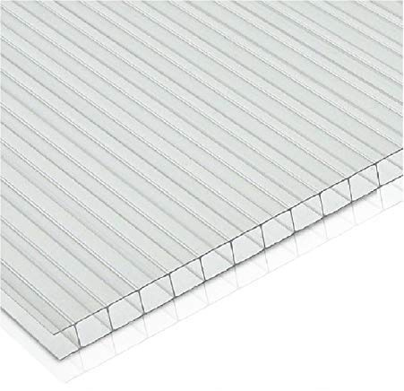 MARRAEDILE Polycarbonat Wabenplatte, 210 x 100 cm, 10 mm Stärke, Transparent