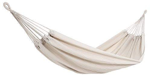 DETEXŽ Hängematte 2 Personen atmungsaktiv strapazierfähig Outdoor Garten Camping Reisehängematte Doppelhängematte XXL 300kg Belastbarkeit Creme