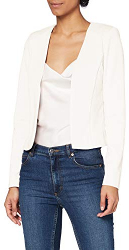 ICHI IHKATE Short BL Blazer - Chaqueta Corta para Mujer con elástico, Blanco, S