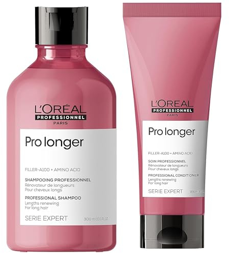 L'Oréal Professionnel | Serie Expert Pflegeset für langes Haar | Pro Longer Shampoo, 300 ml & Conditioner, 200 ml
