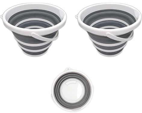 10L Seau pliable rond en plastique Seau de pêche en plein air pour la maison et seau pour le nettoyage, le lavage de voiture, la cuisine