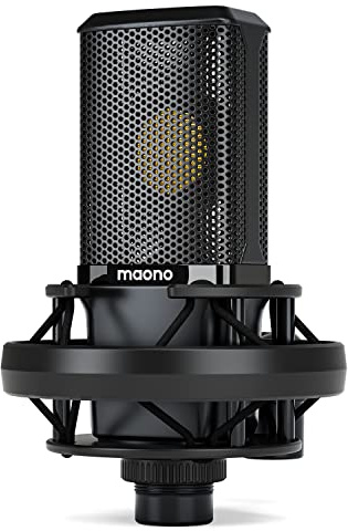 MAONO XLR Condenser Microphone with 34mm Large Diaphragm, Professional Cardioid Studio Mic for Podcasting, Recording, Streaming, Vocals, Voice Over, Music, ASMR(PM500)