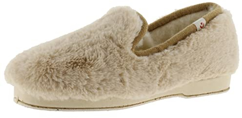 Wamba By Victoria Cómodo Pelo Soft, Zapatillas para Mujer, Beige, 41 EU
