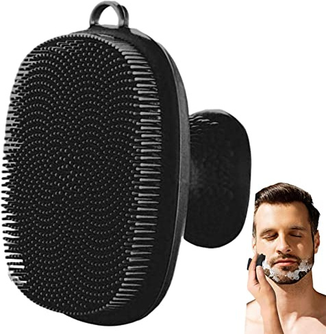 Silikon-Gesichtsschrubber, Handheld-Gesichtsschrubber, weiche Silikon-Gesichtsreinigungsbürste, wasserdicht, Gesichtspeeling, Mitesser-Pad, Gesichtswaschbürste für Tiefenreinigung Keloc