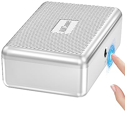 AICase - Caja de almacenamiento biométrico para huellas dactilares, seguridad portátil para dinero en efectivo, cerradura de combinación para coche, hogar, oficina, viajes