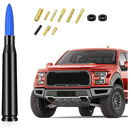 CGEAMDY Antena de Coche Universal Corta de 14 cm con Fuerte Recepción FM, Decoración de Antena Radio Coche Corto