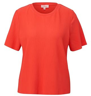 s.Oliver 2146139 Camiseta Plisada, Naranja 2590, 36 para Mujer