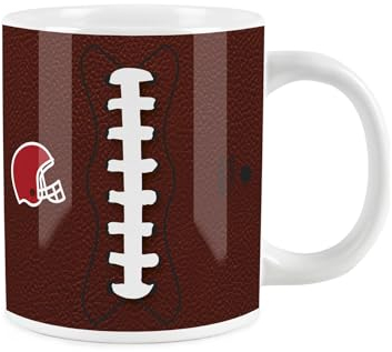 Purely Home Extra Large Custom American Football Mug - Personalised Sports Gift - Jumbo Novelty Coffee/Tea Cup