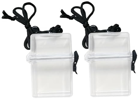 LOVIVER 2X contenedores Impermeables Cajas de Buceo prácticos Estuches estancos subacuáticos para Nadar Canoa Camping