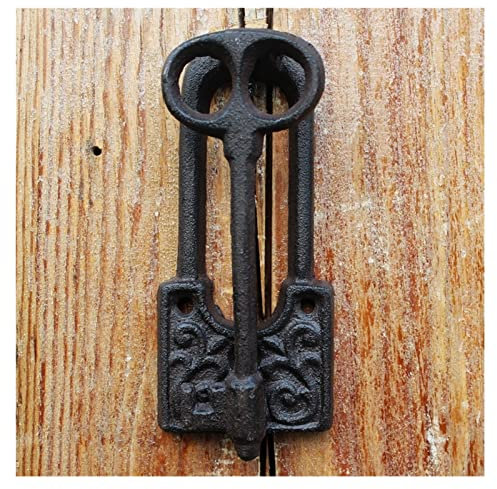 SWDONG Ornament Vintage Gusseisen Schlüssel geformt Türklopfer Wohnaccessoires Terrasse Garten Antik Türgriff für Haustür