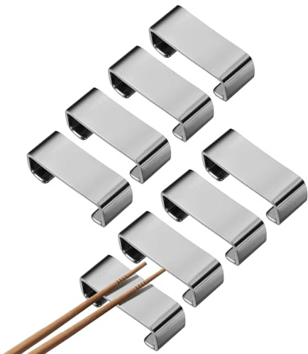 sourcing map Soporte plano para palillos de acero inoxidable 304, soporte plano para palillos, soporte para cuchillos, para encimera, cuchara, tenedores, cuchillos, decoración de mesa, color plateado