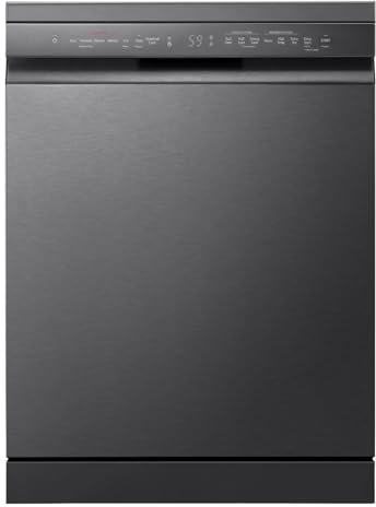 LG TrueSteam QuadWash Freestanding Dishwasher - Matte Black