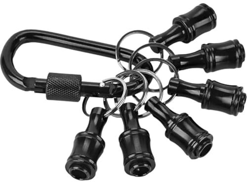 Baokuan 6 Unids/Set Portabrocas Llavero Vástago Hexagonal Portabrocas Llavero para Taladro Portabrocas De Cambio Rápido Adaptador De Tornillo De Taladro Ligero