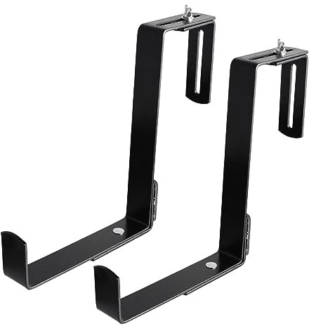 POPETPOP 1 Paire jardinière réglable bacs à Fleurs pour Garde-Corps de terrasse jardinière de Balustrade Support Jardiniere reglable Support Pot de Fleur extérieur Accessoires Pot de Fleurs