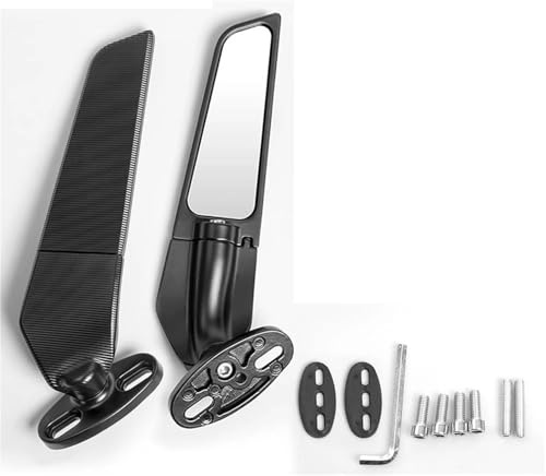 HYRHEV Motorrad Spiegel Modifizierte Wind Flügel Rotierenden Rückspiegel Moto Für Aprilia RSV1000 GPR250R APR250 RS125 RS250 RSV4 Motorrad Rückspiegel(L2)