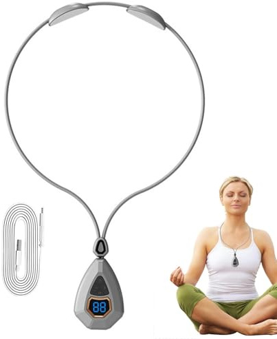 Massaggio elettrico al collo con impulsi - Massaggiatore per linfonodi EMS | dispositivo di massaggio al collo riscaldato | da stress e stress, massaggiatore rilassante per il collo, terapi
