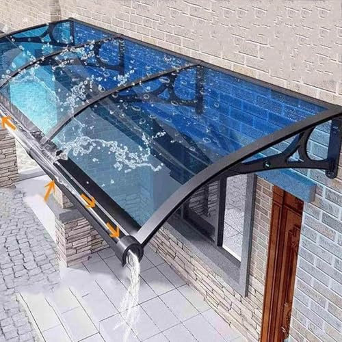 Marquise Door Canopy, Front Door Entry Canopy, Outdoor Front Door Awning, Aluminum and Polycarbonate Door Canopy, A03, 80x120cm/32x47in