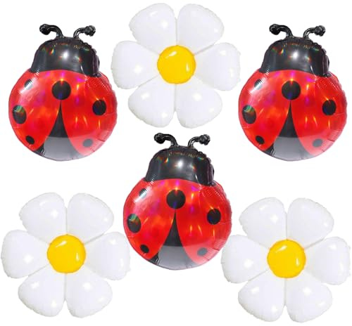 Ladybug Balloons Love Bug Balloons Lady Bug Birthday Party Decorations Ladybug Birthday Decorations Love Bug Baby Shower Decorations Ladybug Baby Shower Young Wild Three Party Wildflower Picnic Decor