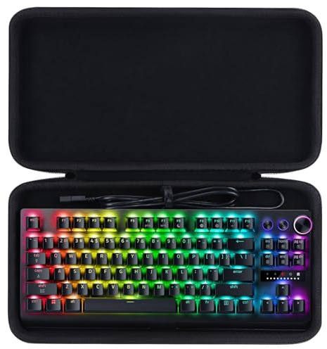 Lebakort Funda Duro Viajar Caja Estuche para Razer BlackWidow V3 TKL/Razer Huntsman TKL/SteelSeries Apex 3 TKL/SteelSeries Apex Pro TKL Gen 3 Teclado Mecánico Gaming (Negro)