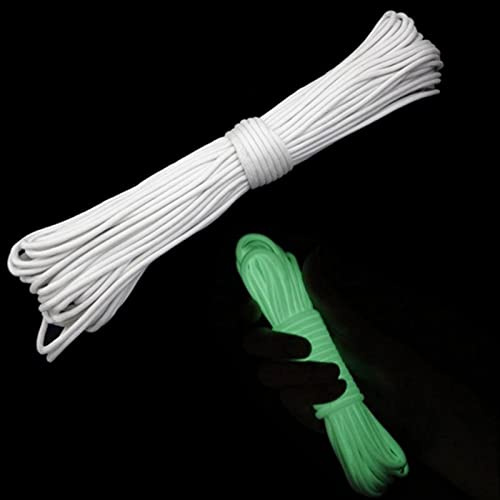 VHxcvDG Kletterseil, 5 m, Survival-Paracord-Seil, leuchtend, 250 kg, 7 Stränge, Fallschirmschnüre, Umhängeband, Campingausrüstung, Fallschirmschnur (Rosa)