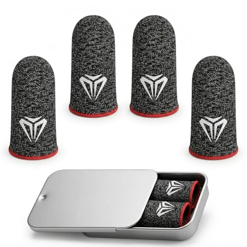 6 Stück Gaming Finger Sleeve, Atmungsaktive Gaming-Fingerhüllen, Ultra-empfindliche Fingerhandschuhe, Schweißfeste Gaming-Daumenhülle, Finger Sleeve Daumenhülsen für Touchscreen Spiel Mobile