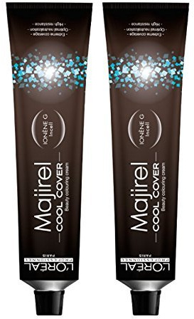 Loreal 2 er Pack Loreal Majirel Cool Cover 50ml 7,1 CC Mittelblond Asch
