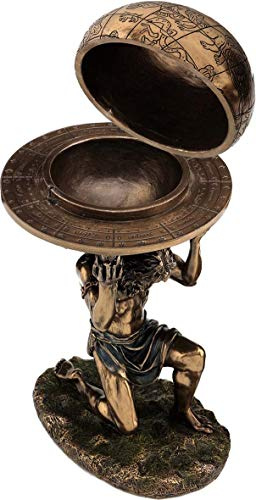 Unbekannt Griechischer Antiker Atlas, der die Welt trägt (Statue aus dekorativer Bronze/Skulptur/Bijuteur/Schmuckstück 23,5 cm)