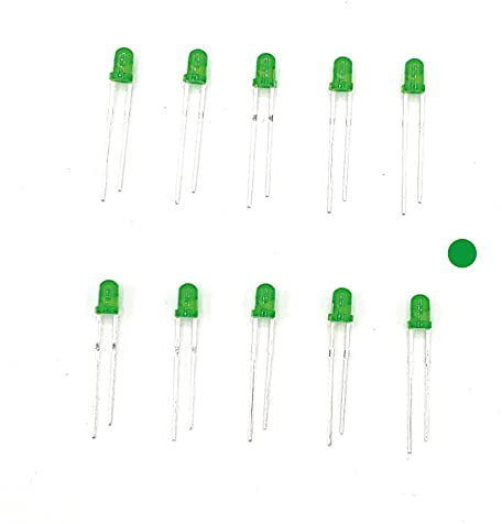 ML-Train LED 3 mm diffus mit integriertem Widerstand in verschiedenen | Farben für 5-24 V 10 Stück - Ersatz für die Steckglühlampen - Gartenbahn Spur G Zubehör (grün)