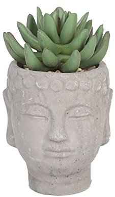 Sleepdown Halo Grünes Blatt Buddha-Topf, künstliche Pflanze für Zuhause, Büro, Badezimmer, Dekoration, Innendekoration, Ästhetik