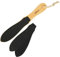 VALNEO Foot File for Hard or Dry Skin - Coarse and Fine Foot Files Made of Rubber Wood - Wooden Paddle Foot Rasp for Callus or Wart Remover w/ 2 Additional Sandpaper Sheets
