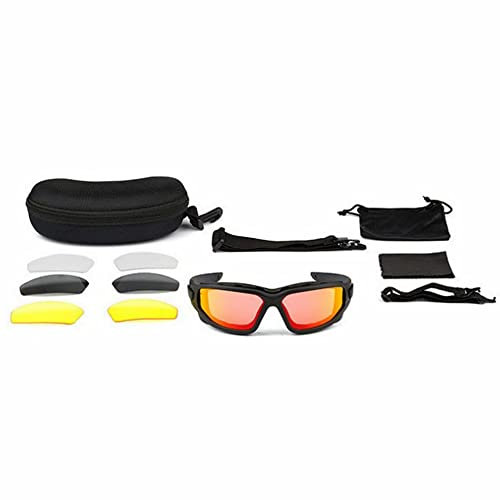 Jolooyo Gafas de tiro para hombres y mujeres con bloqueo de luz UV400, gafas protectoras para los ojos, antivaho, gafas de seguridad para caza