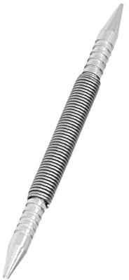 Dual Head Combo Nail Setter, Multipurpose Nail Punch Small Exquisite Metal Double Head Nail Head Setter Center Spring Nail Punch Tool for Trimming and Treatment