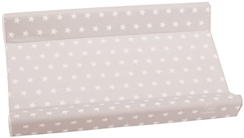 Materassino fasciatoio in pvc 2 lati, per il cambio del pannolino, universale, misura cm 49x81x10, made in italy, Italbaby starlette tortora