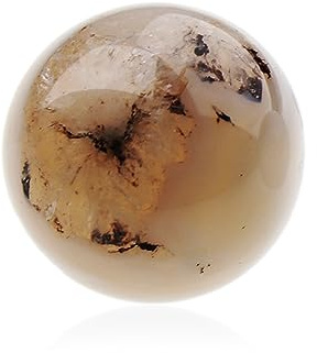 NKlaus Bola de ágata dendrita, 30 mm, piedra natural estampada, 1 unidad