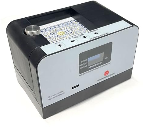 VOSSBACH Automatischer Akku Kartenverteiler Spielkarten Verteiler Kartendealer Poker Black Jack Karten Dealer. Patentiertes Design