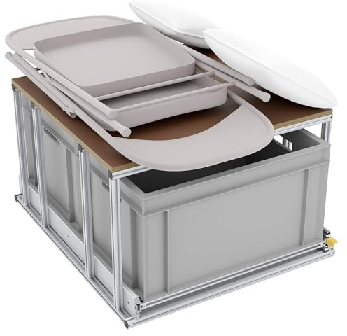 Tinobu Heckauszug mit stabiler Ablage für Wohnmobil, Länge 80cm, 220kg Schwerlastauszug (Breite: 60cm)