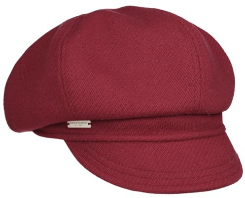 Seeberger Daventa Ballonmütze Schirmmütze Schildmütze Newsboy-Mütze Baker-Boy-Mütze Damencap Damen - mit Schirm Herbst Sommer Frühjahr Winter Frühling-Sommer Herbst-Winter - One Size Bordeaux