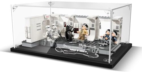 Acrylic Display Case Compatible with Lego 75387 The Tantive IV, Dust-Proof Showcase, High Resolution Clear Acrylic Compatible with Lego 75387 Building Kit (Box Only, No Model)